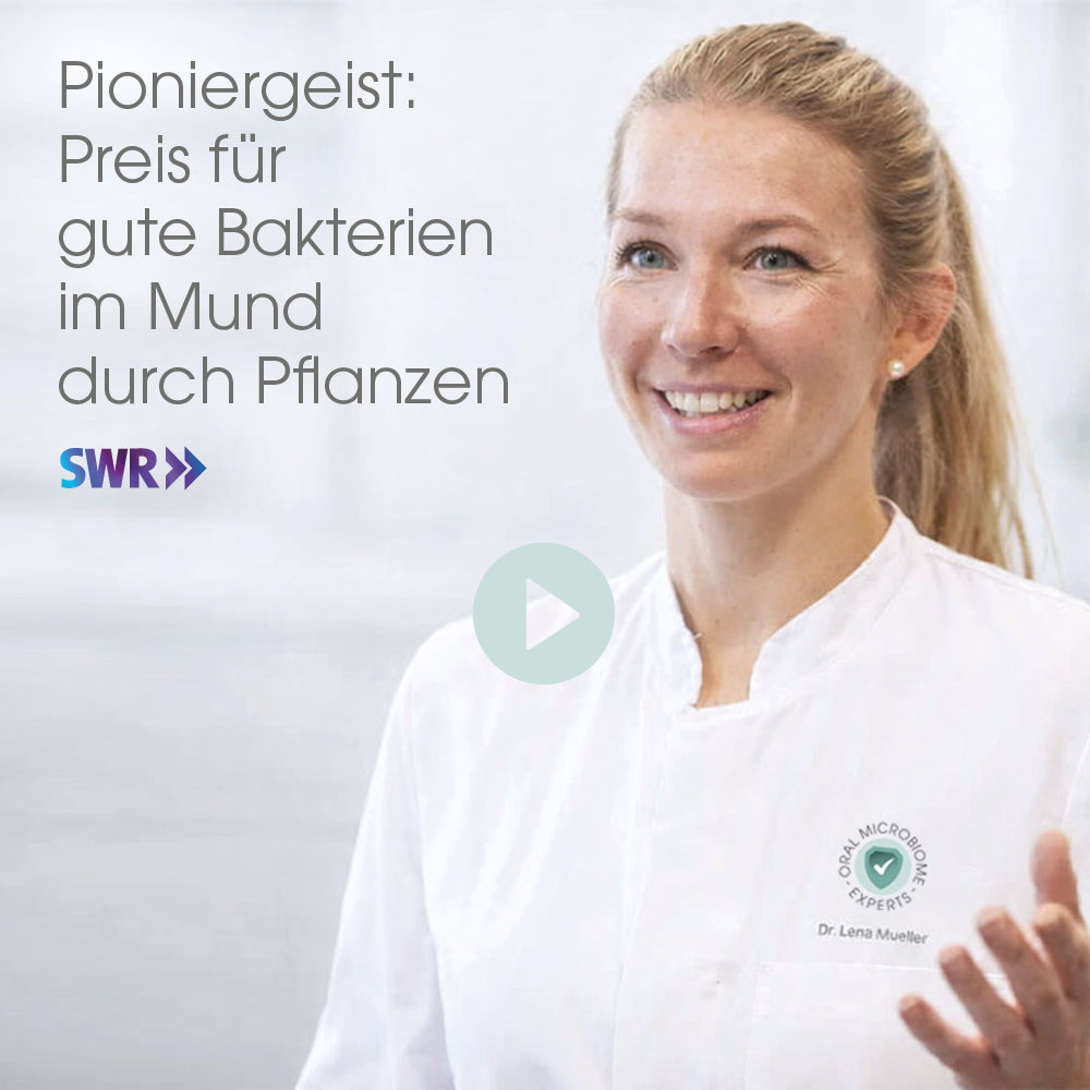 Dr. Lena Mueller im SWR-Beitrag: Pioniergeist, Preis für gute Bakterien im Mund durch Pflanzen